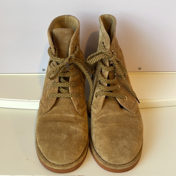 Chanel Suede Calfskin Lace Up Boots - Picture 5 of 9